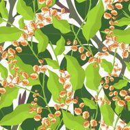 Seamless pattern from houseplants N2