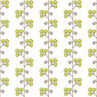 seamless pattern with geometrical floral element