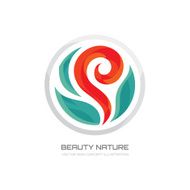 Beauty nature - vector sign illustration Flower sign Sprout