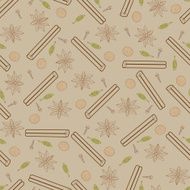 Contour spicy seamless pattern