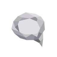 Polygonal Bubble Icon with geometrical figures N2