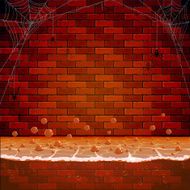 Brick wall in the sewers