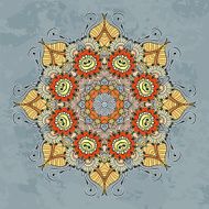 Circular Floral Ornament