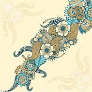 Mehndy flowers card N4