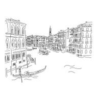 Venice Grand Canal Sketch for your design