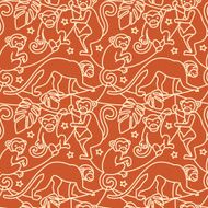 Monkeys seamless pattern N2