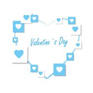 Valentine background with hearts