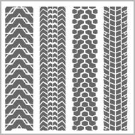Car tire tracks - vector set N2