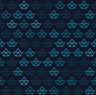 Blue Paper Ship Pattern on Background