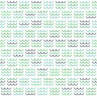 Blue and Green Sea Waves Pattern on White Background