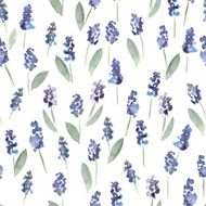 Hand painted watercolor flowers seamless pattern Vector illustration N2