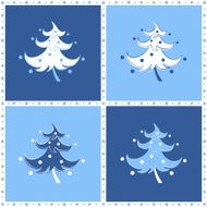 funny christmas tree blue pattern