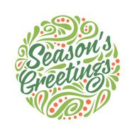 Holidays greeting card with abstract doodle Christmas ball N2