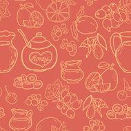 Seamless vector pattern with spice and honey N2