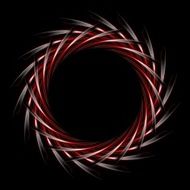 Dark red and black concept round logo design