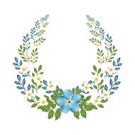 The floral concept of circle frame