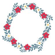 The floral concept of circle frame N2