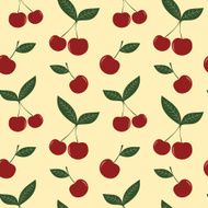 cute cherry seamless pattern background illustration
