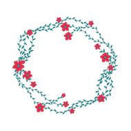 The floral concept of circle frame N5