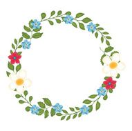 The floral concept of circle frame N6