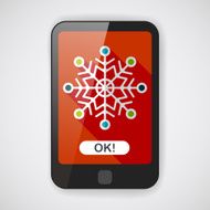 Snowflake flat icon with long shadow eps10