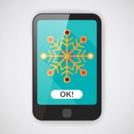 Snowflake flat icon with long shadow eps10 N2
