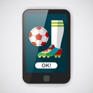 soccer flat icon with long shadow eps10 N2