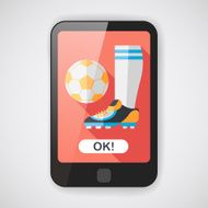 soccer flat icon with long shadow eps10 N3