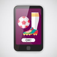 soccer flat icon with long shadow eps10 N4
