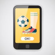 soccer flat icon with long shadow eps10 N5