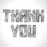 &quot;Thank You&quot; hand-drawing Ornamental Lettering N2