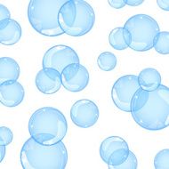 soap bubbles on white background