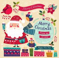 Christmas illustration with Santa Claus