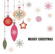 Christmas decorations on white N3