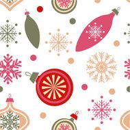 Christmas decorations on white N4