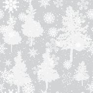 Seamless winter background with pine and snow