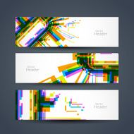 Beautiful colorful header designs