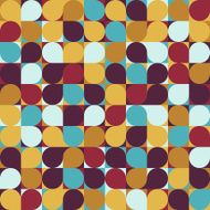 vector circle mosaic seamless pattern background N6