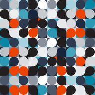 vector circle mosaic seamless pattern background N8