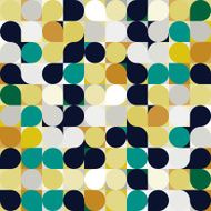 vector circle mosaic seamless pattern background N9