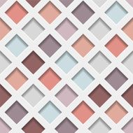 Seamless pattern - terracotta diagonal cage (rhombus hole)