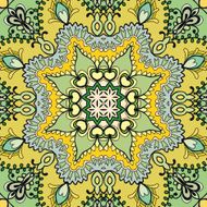Vector floral geometric seamless pattern ethnic ornament N27