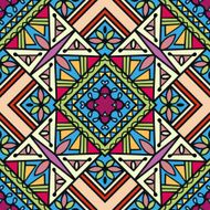 Vector floral geometric seamless pattern ethnic ornament N28
