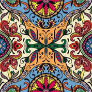 Vector floral geometric seamless pattern ethnic ornament N29