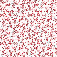 Red berries seamless pattern