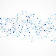 Abstract polygonal background with connecting dots and lines