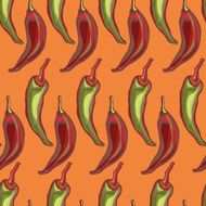 Seamless chili pepper background N3