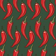 Seamless chili pepper background N4