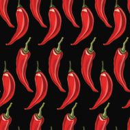 Seamless chili pepper background N5