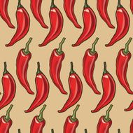 Seamless chili pepper background N6